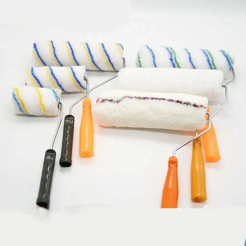 2024 new product logo roller emulsion oil paint brushes custom decor painting rollers with pvc handle
