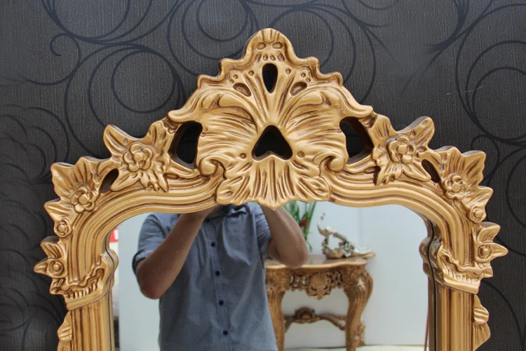 fancy handmade photo frames gold wall hanging mirror frame
