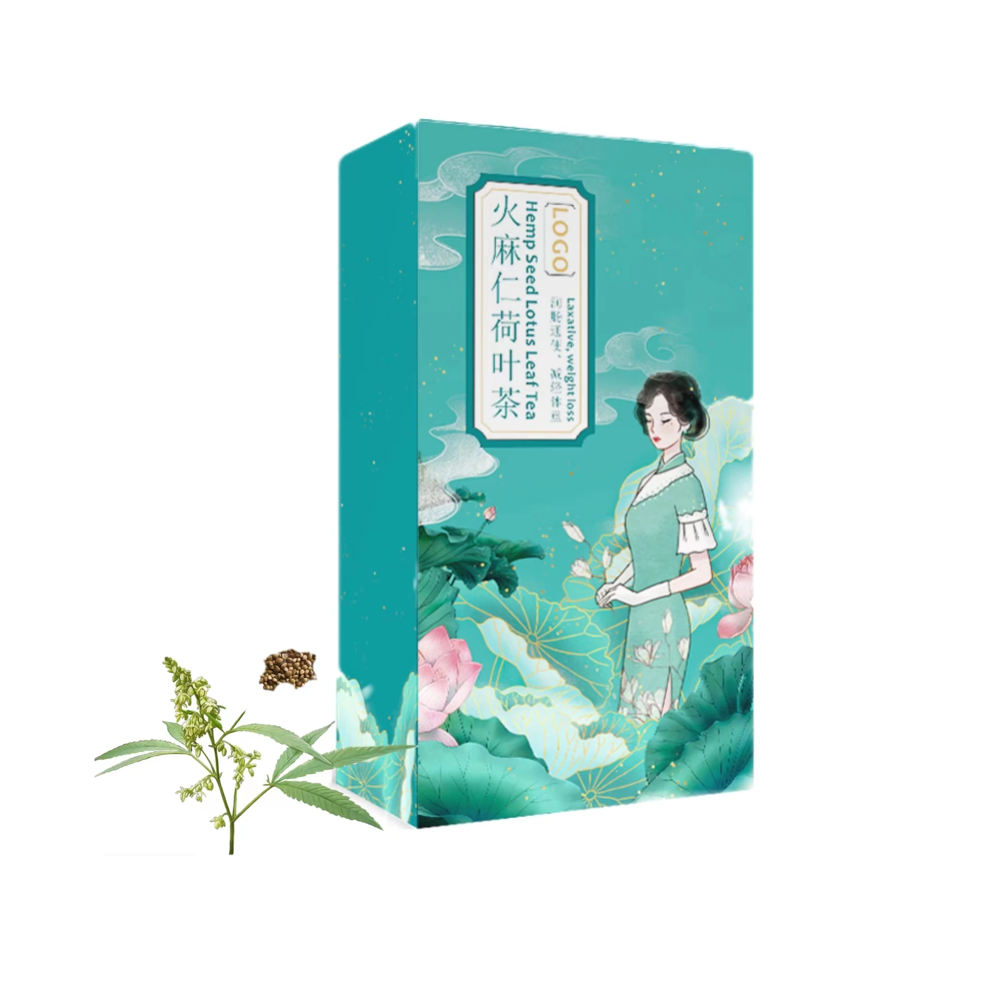 Healthcare Product Hemp Seed Lotus Leaf Tea  With Private Label Laxative and Weight Loss Tea