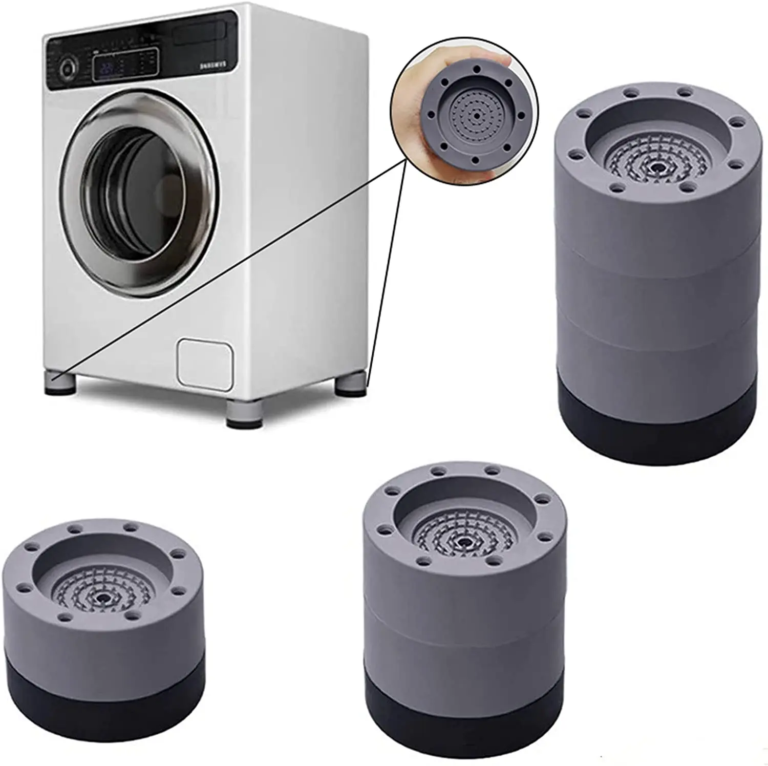 Anti Vibration Feet Pads for Washing Machine Rubber in Large Appliances