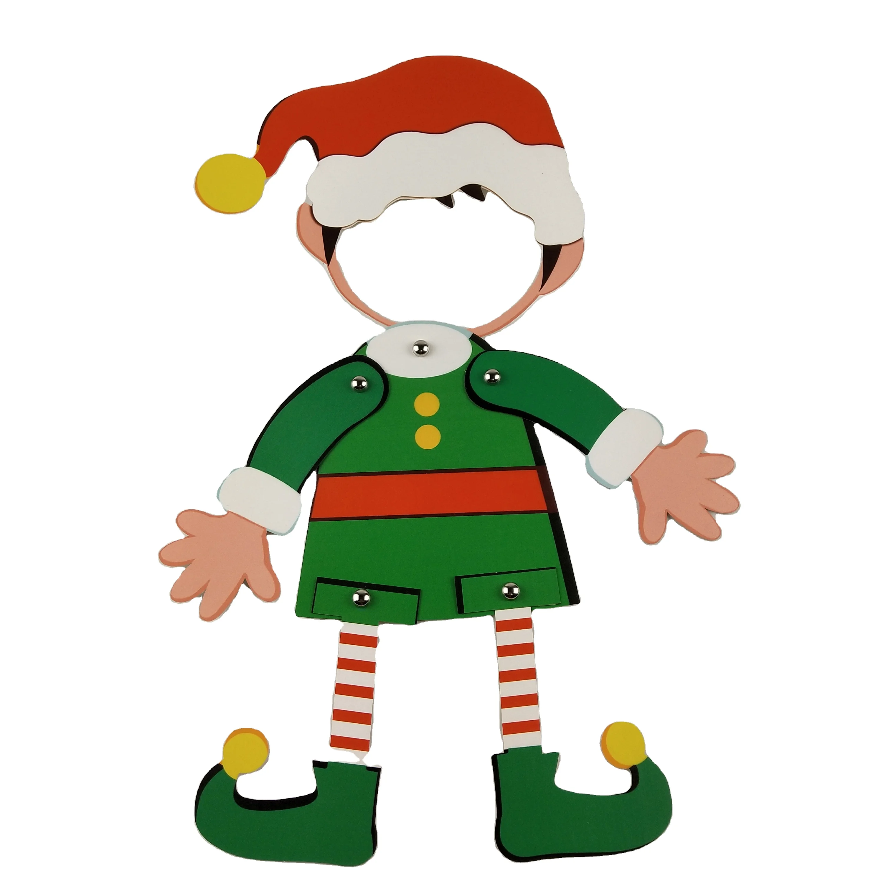 Customized Christmas elf paper wholesale paper elf toy girl boy Paper Hanging Pendant