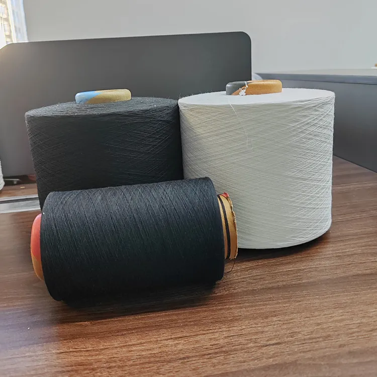 10s black 10/1 regenerated cotton yarn 50/50 for socks knitting