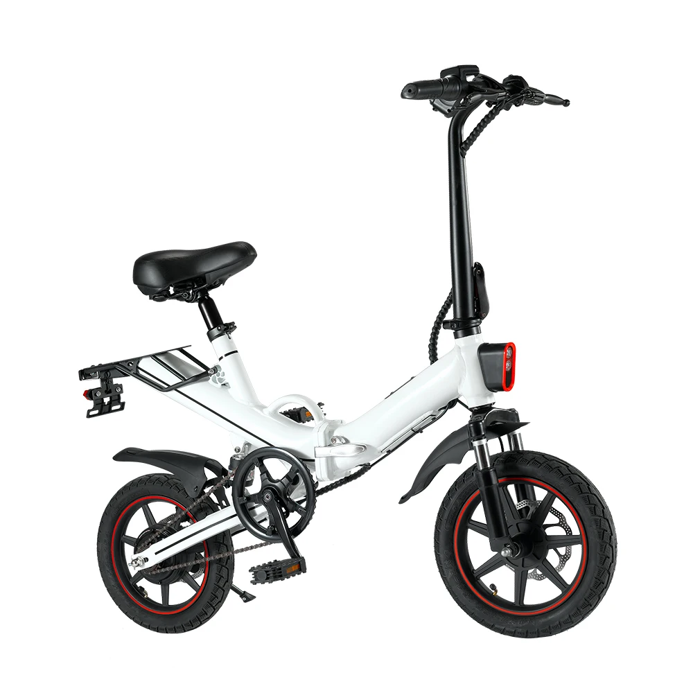 Low price, stylish portable electric bike, Megoc 12 inch folding moped 40-55 km range adult children electric bike mini bike UK