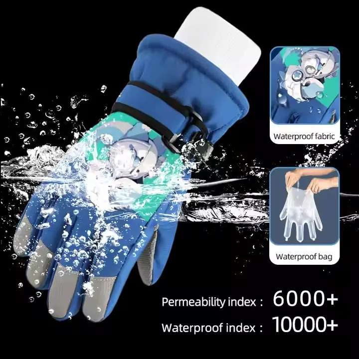 Thicken Kids Winter Gloves waterproof windproof Touchscreen Ski Gloves for Gril Boy Kids Ski Mittens Cold Weather