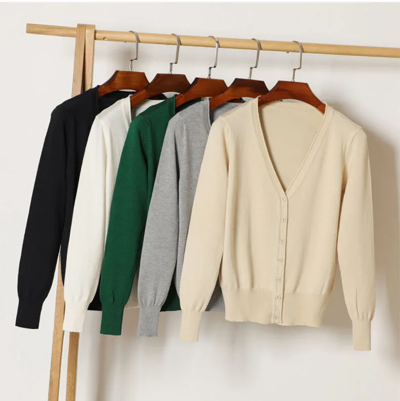 
Spring autumn trendy cheap wholesale sweater cardigan women 