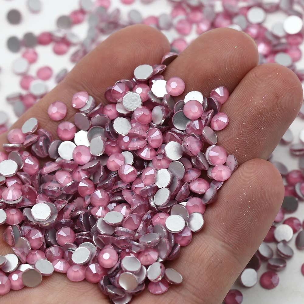 XULIN Mocha Rose Color Glass Rhinestones SS6-SS30 Flat Back Non Hotfix Nail Crystal Rhinestones Bulk Wholesale