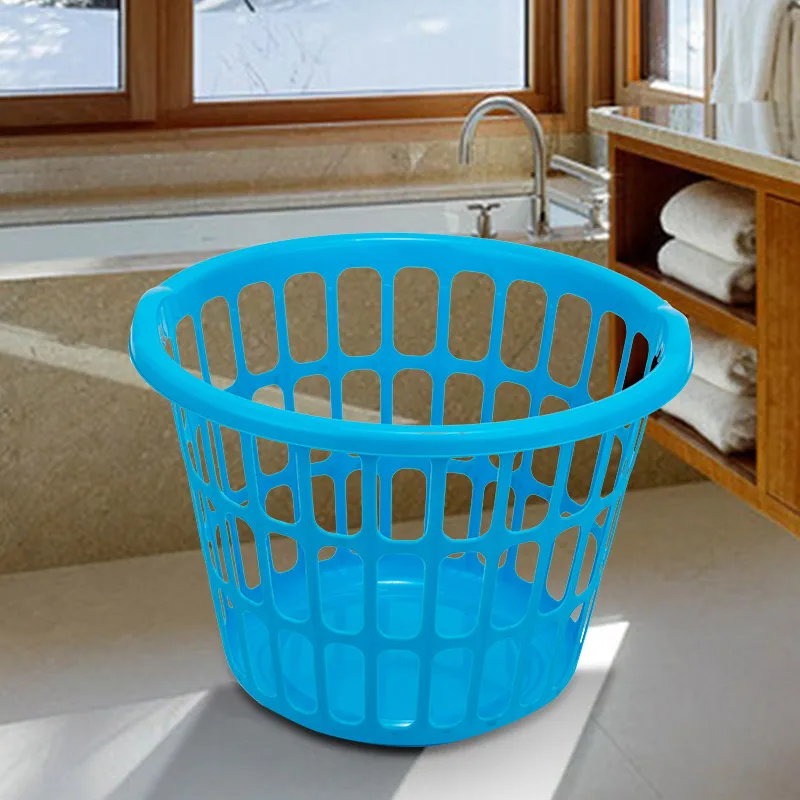Wholesale Plastic Laundry Products Colored Laundry Basket Dirty Clothes Organizer Plastic Storage Basket
