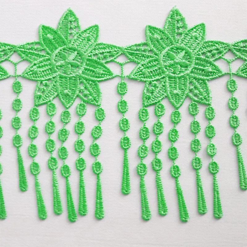 
Cheap Lace Trim Fabric Polyester Lace Fringe Embroidery Lace Tassel Trim for Garment Accessory 