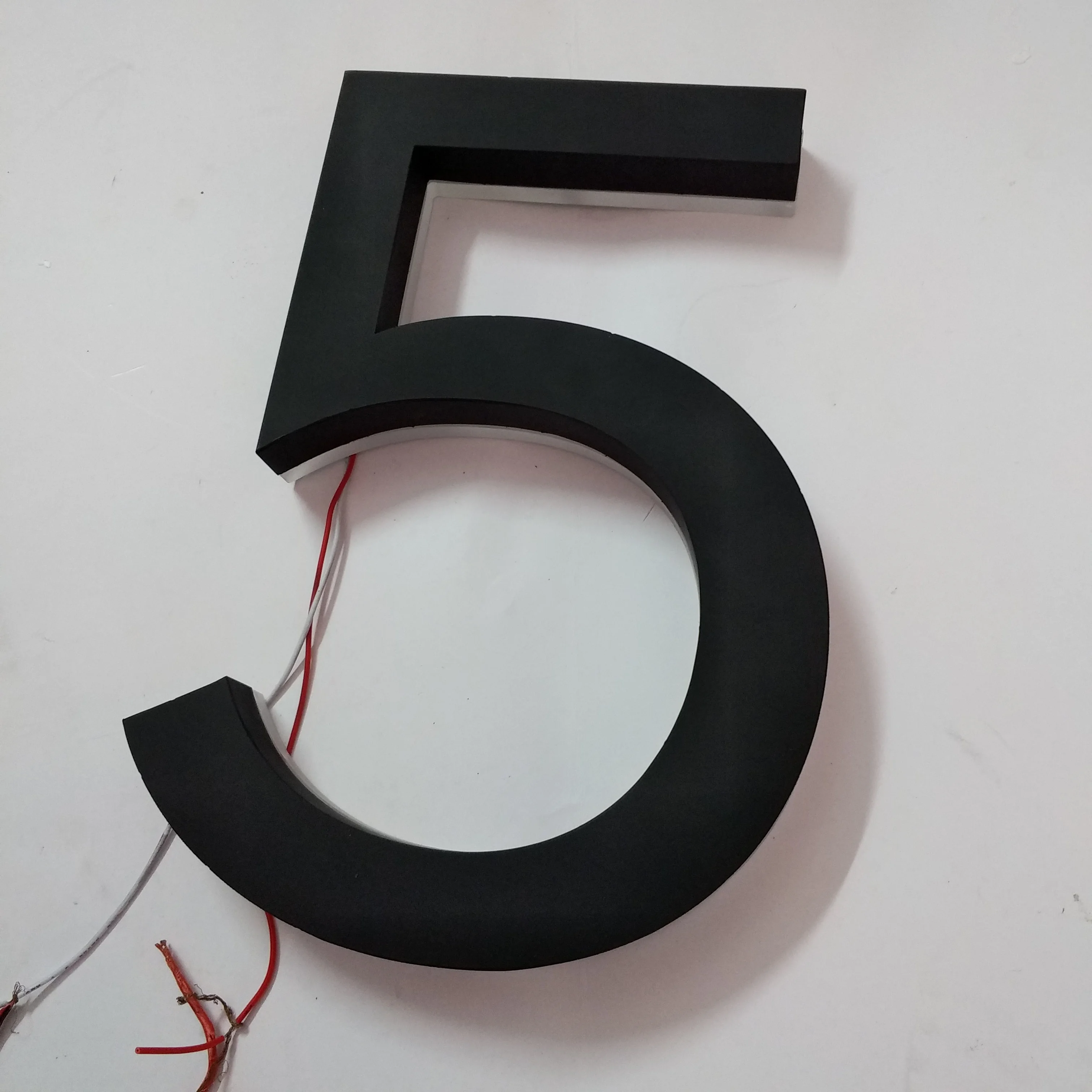 High Quality Wholesale Custom Cheap Drop Shipping  Garden Yard Address Number 3D Led Room Number Stainless Steel House Number