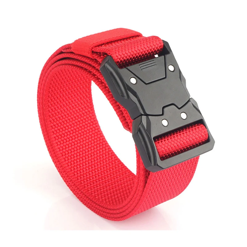 Alfa Colorful Quick Release Waist Belt Heavy-duty Woven Nylon Webbing Belt For Men