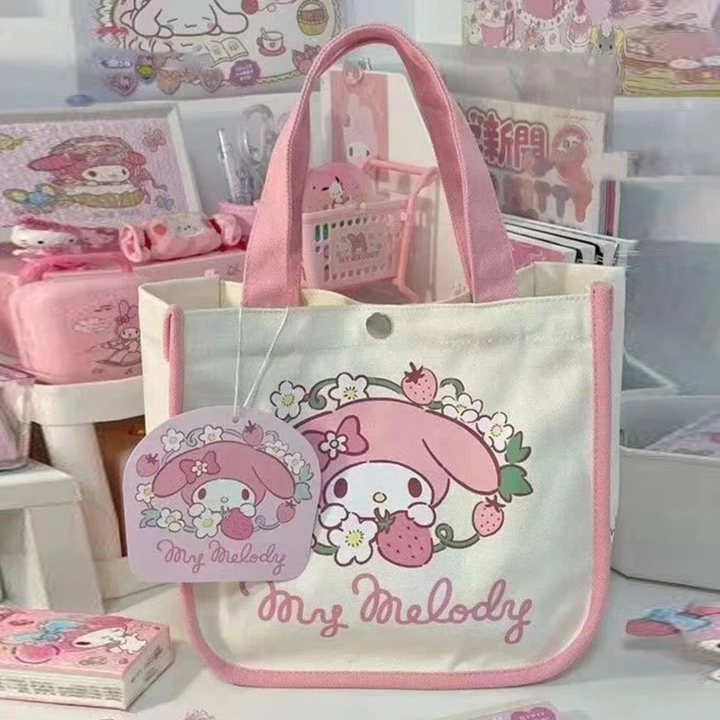 Sanrioed 3D напечатанная Мелодия Cinnamoroll мультяшная сумка для ланча учеников начальной школы изоляционная ланч-бокса