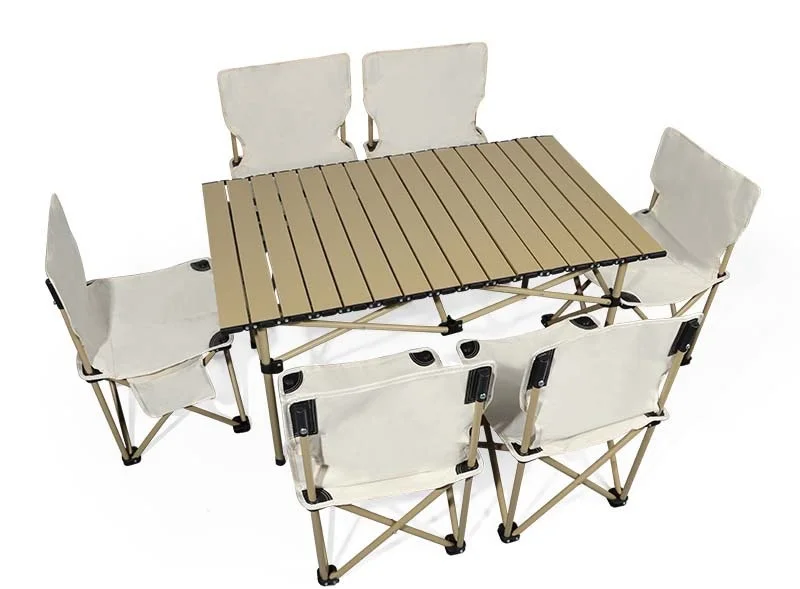 Outdoor folding set camping stand Portable car barbecue camping chair Egg roll table Picnic tables and chairs