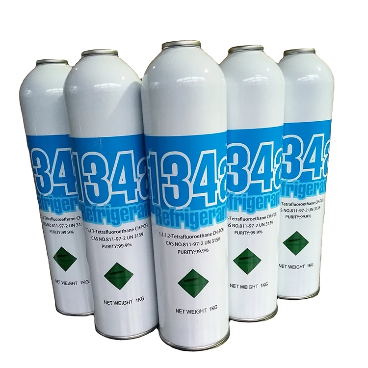 Professional Manufacture 99.9% Purity 13.6kg Gas Cylinder R134a Refrigerant Gas