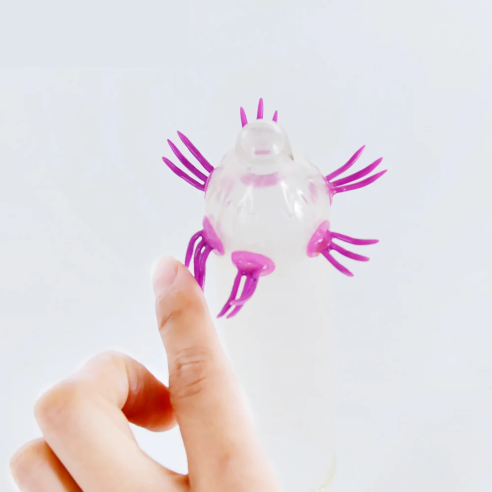 Сексуальный презерватив с дополнительными точками для мужского секса, силиконовый рукав для пениса, кольцо для пениса, презерватив с шипами