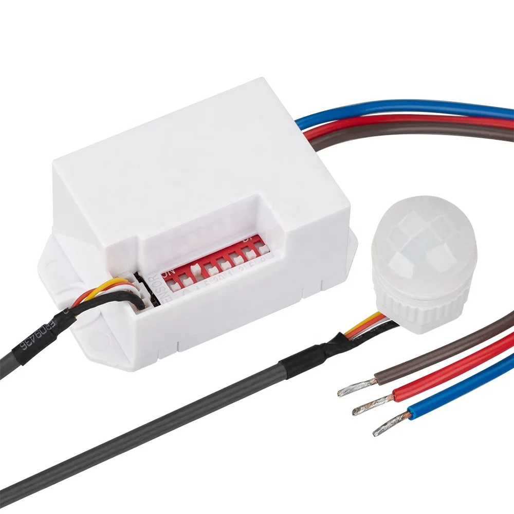 Mini PIR Sensor Indoor, Ceiling Flush Mounted Infrared Motion Sensor, Range max. 6m/360