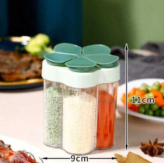 Five - in - One Seasoning Jar Kitchen Supplies Salt Jar plum - Shaped sealed Jar