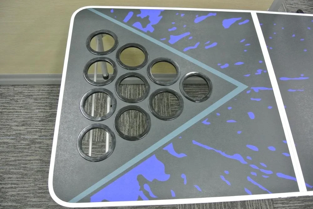 8FT Original Aluminum Foldable Beer Pong Game Table with Hole