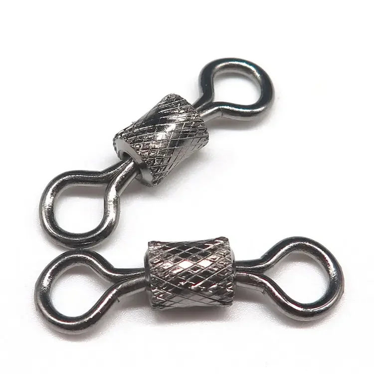 Size 1#-14# 1/0-2/0# Fishing Swivels Impressed Rolling Swivels Fishing Connector Swivel Hook Carp Fishing Gear