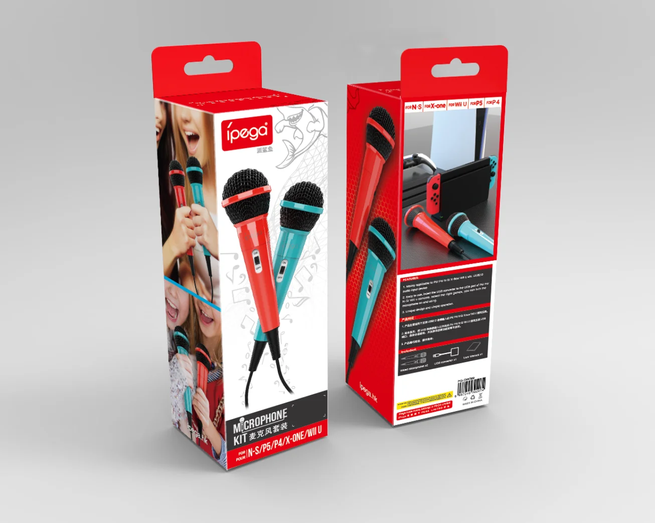 IPEGA PG-SW089 с высоким уровнем качества, компактный, простой, удобно лежит в руке, аудио, анти-помех двойной микрофоны, одновременное использование