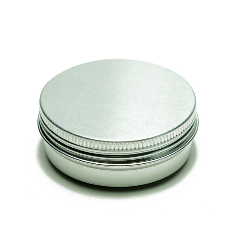 2019 Hot Selling Metal Packaging Round Aluminum Tin Jars Small Portable Travel Containers with Screw Top for Hair Pomade Packing