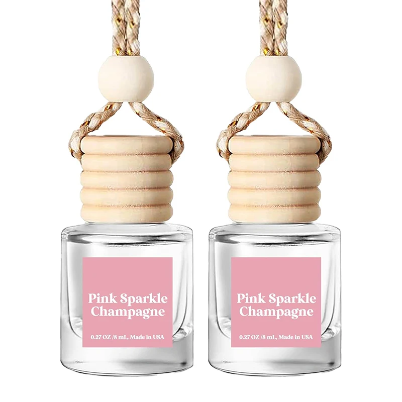 Factory Manufacturing car air freshener set high quality glass car diffuser bottle hanging popular car clip for aromatherapy