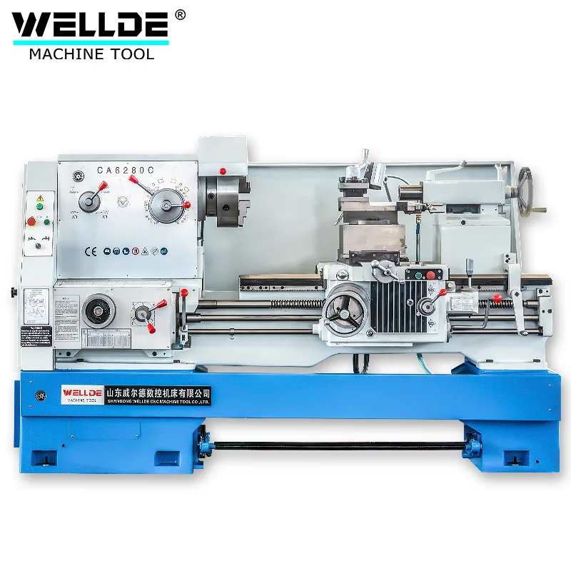 Wellde Manufacturer direct Sales CA6280C Horizontal gap bed type mechanical lathe metal lathe