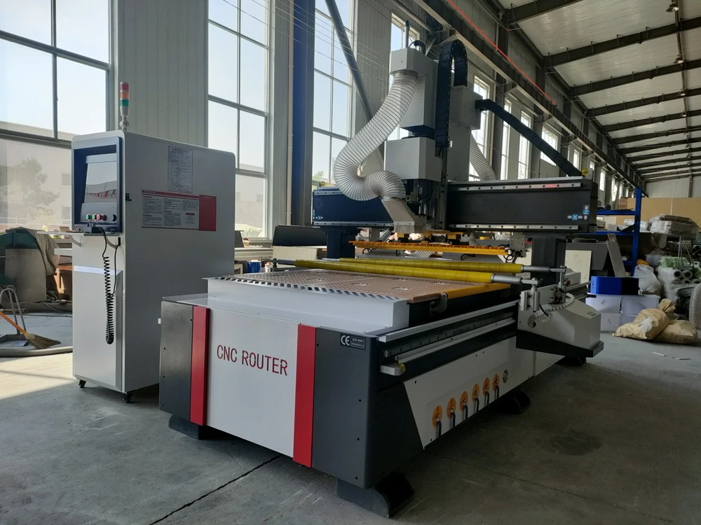 China factory 1325ATC Nesting CNC router machine with 12 automatic tool changers under gantry