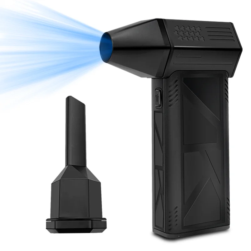 F.EASY.D Mini Turbo Jet Fan Turbine Air Duster 130000RPM Jet Turbo Fan Air BBQ Hair Dryer Mini Jet Fan