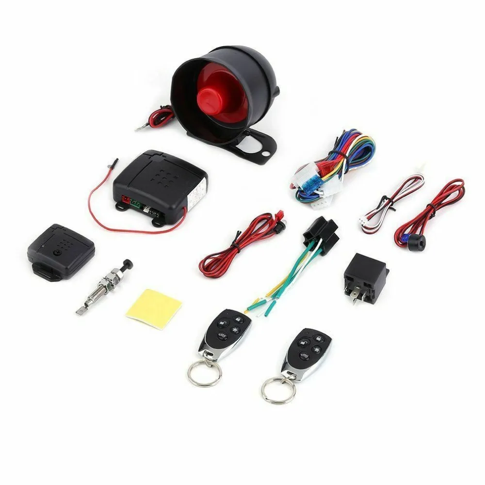 Hot selling 12V Universal Car Alarm System Remote Control Central Door Locking Keyless Safety Kit Anti-theft device wholesale