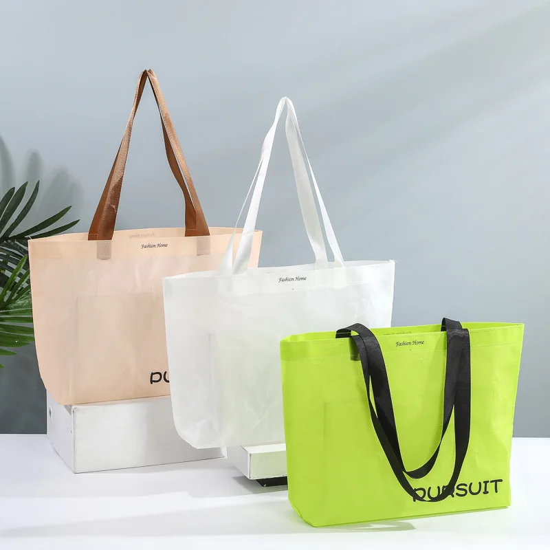 Wanli Customized Printing logo Waterproof Eco Friendly Reusable Grocery Folding Shopping Bag Rpet pp Laminated Woven Bag