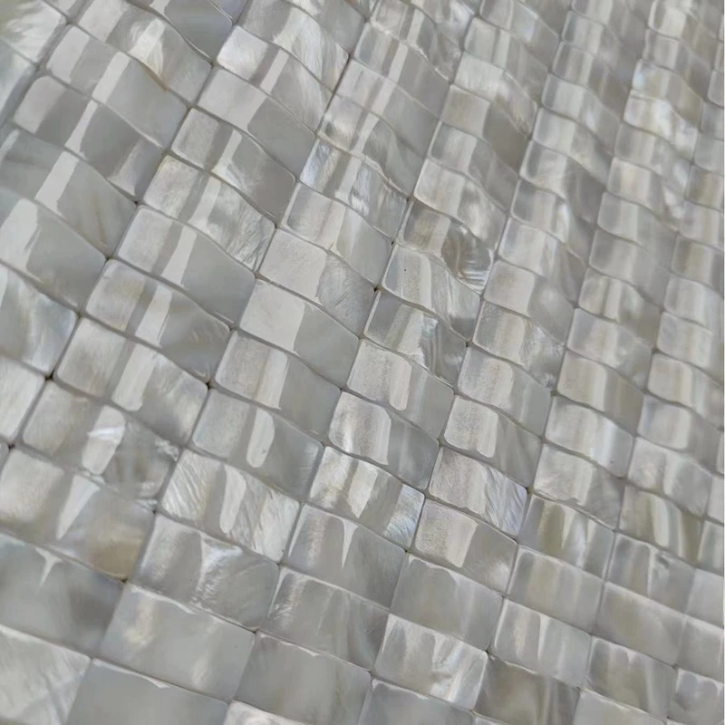 Luster Arched Massif Shape Home Decorations Tiles Freshwater Shell Background Wall Bathroom Living Mosaic