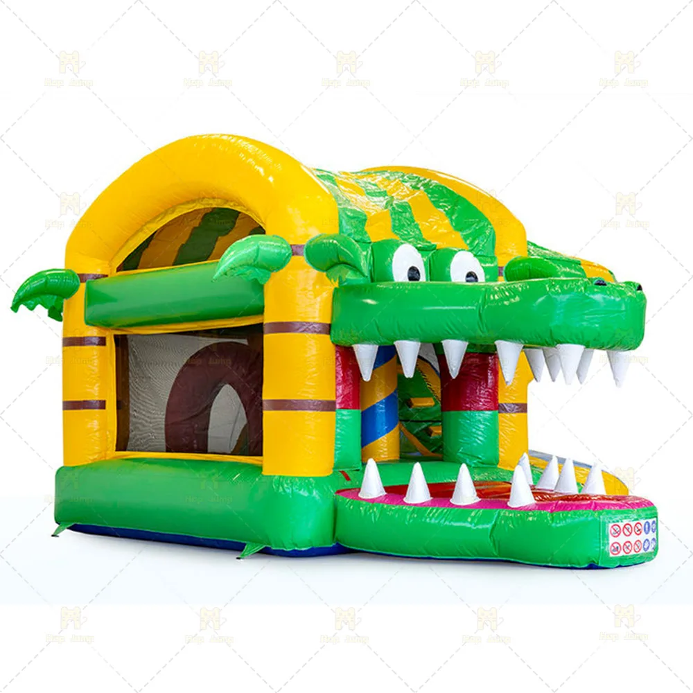 2023  Commercial Outdoor Crocodile Inflatable Bouncy Castle with Slide Jumping House for sale
