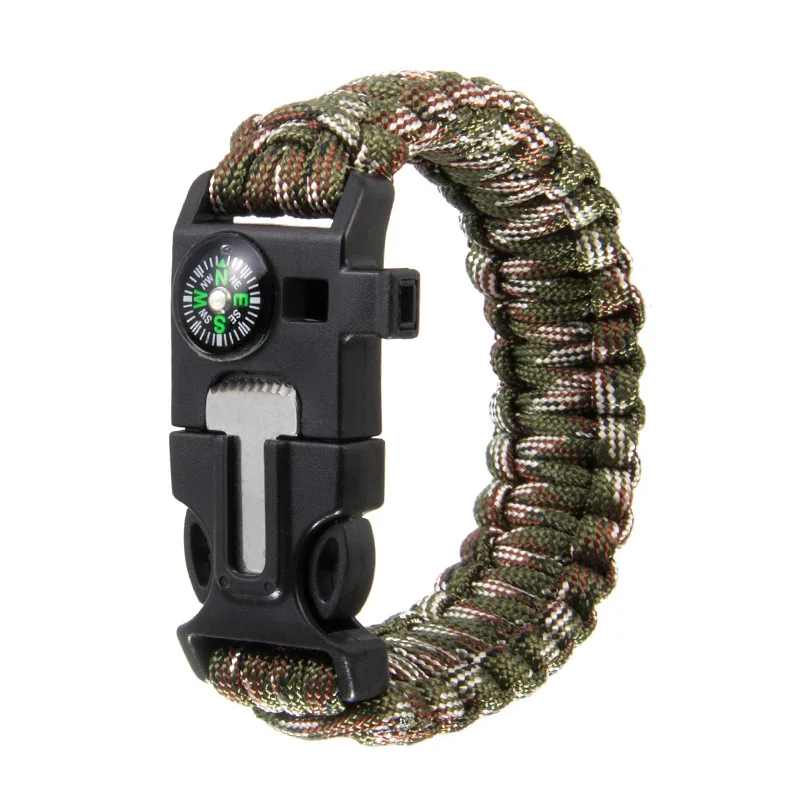 
High quality hand-made paracord survival bracelet with adjustable metal buckle 