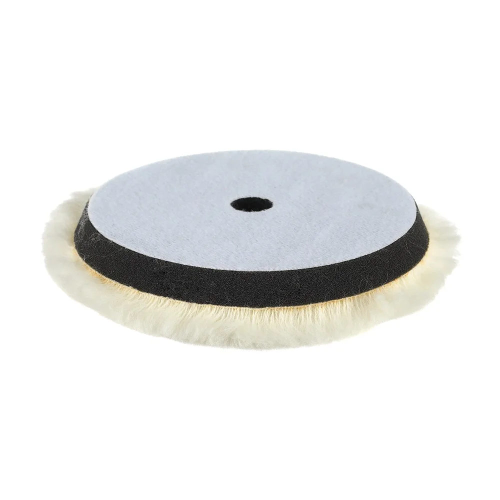 best quality lamb wool and sponge buffing pad car detailing 6 inch wool polishing pad