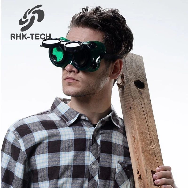 RHK 2024 Wholesale OEM Direct Supply Eye Protection Welding Goggle Gas Cutting Welding Eye Protection Safety Goggles