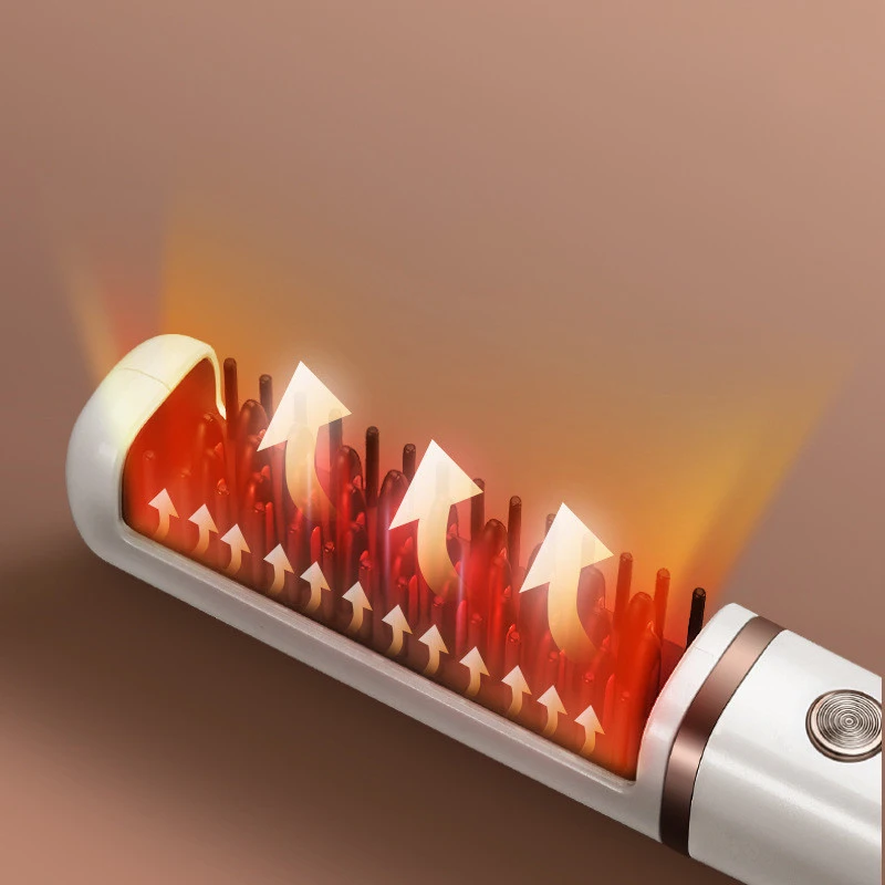 Top quality electric hair straightener curling comb wireless hair straight comb hot comb hair