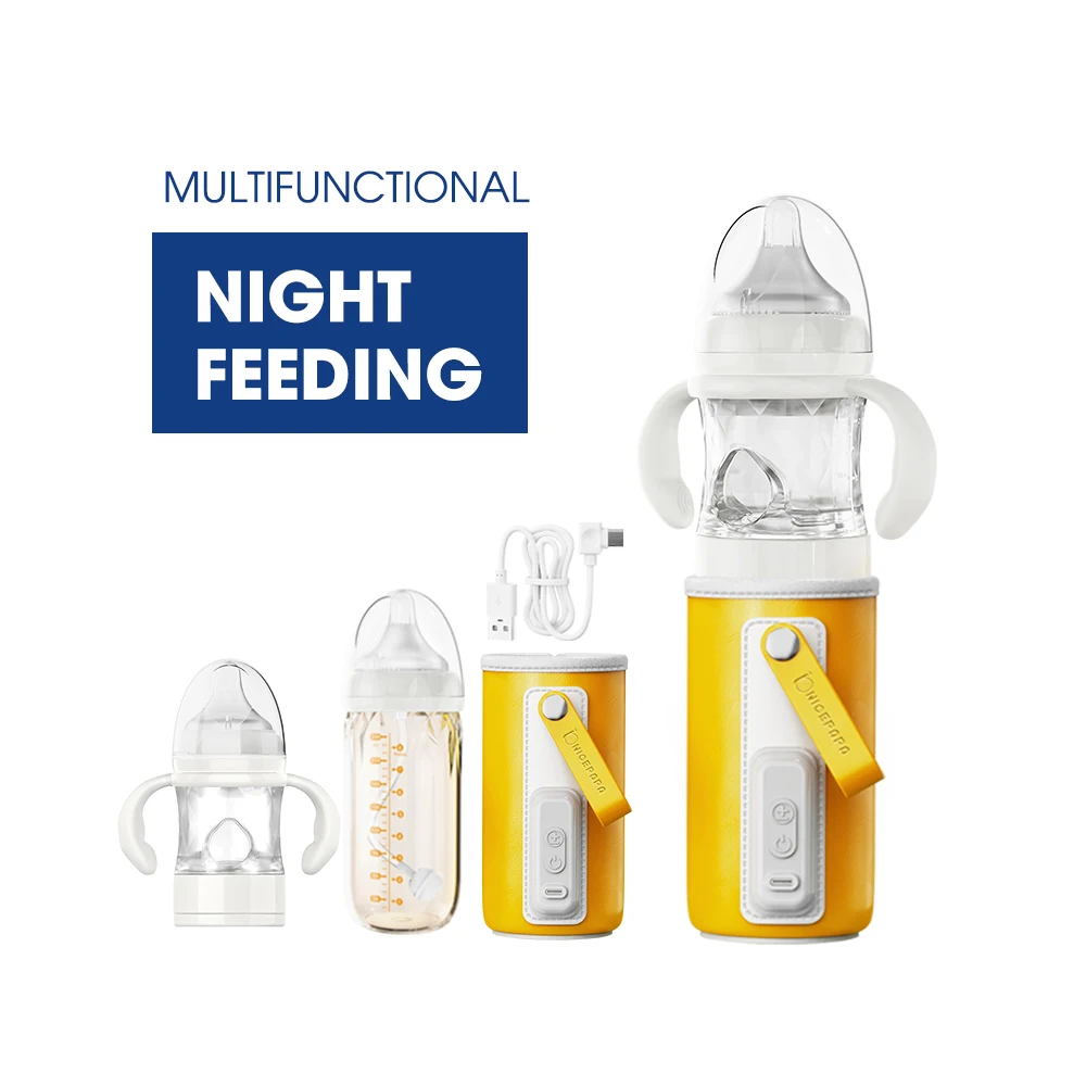 5-Level Temperature Adjustable Portable Baby Bottles Drinking Milk Feeder Bottle Warmer Baby Feeding Bottle Set