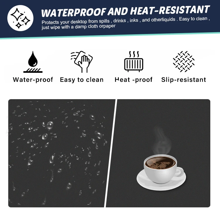 Factory Custom Non Slip Natural Rubber Black Sublimation Desk Mouse Pad with Logo