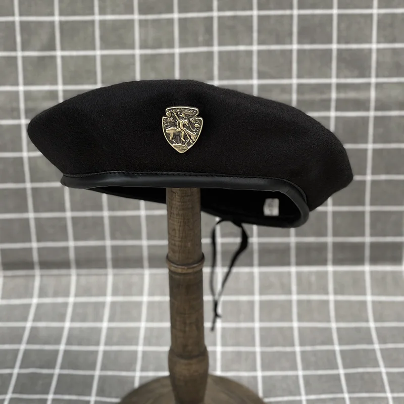 Wholesale 100 % Wool Men Custom Training Tactical Winter Beret