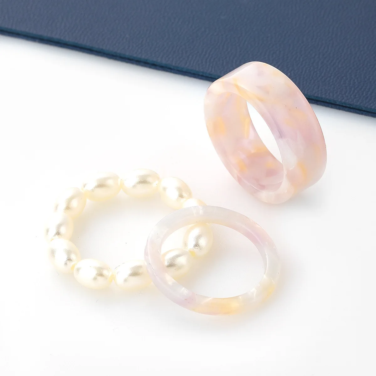  Big Square Geometric Aesthetic Women Jewelry Twisted Trendy Braided Leopard Chunky Korean Marble Resin