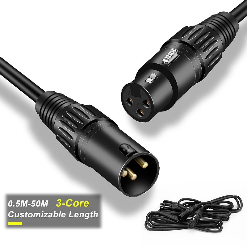 SHTX OEM/ODM 3 PIN DMX XLR Balance Signal Stage Cable Wholesale DMX512 Lead Line Denoise Braided