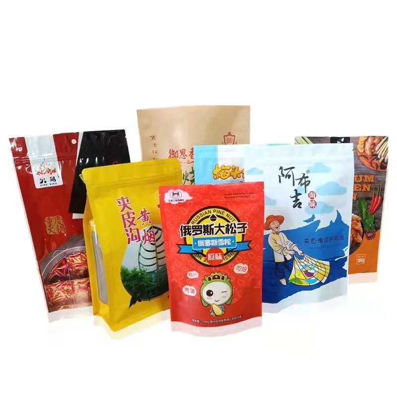 Custom design printed zip lock bag stand up packaging  Plastic Pouch