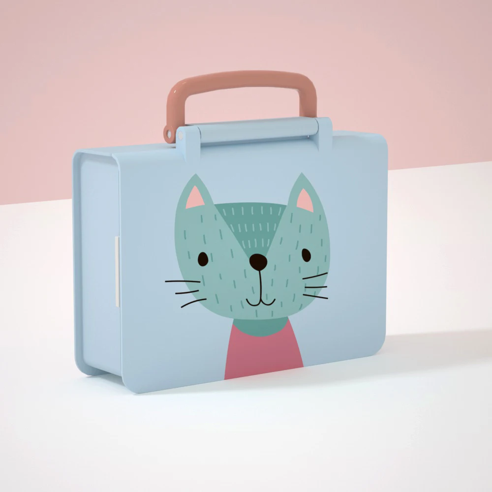 Пластиковые 4 отделения Детские Ланч-боксы контейнеры для микроволновки школьное питание Бенто-бокс детей