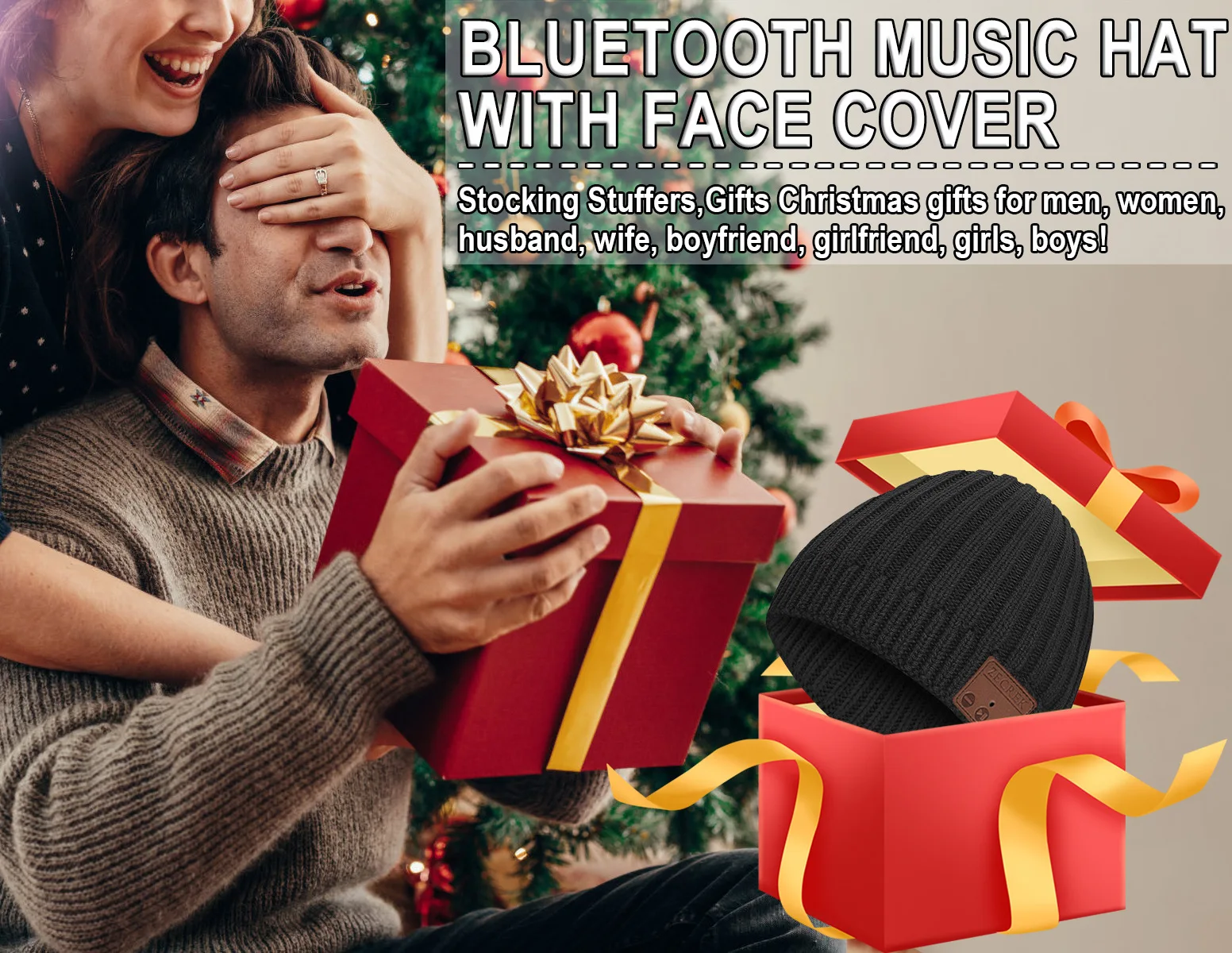 Теплая мужская зимняя шапка музыкальная с Bluetooth и наушниками гарнитура микрофоном спортивная вязаная для