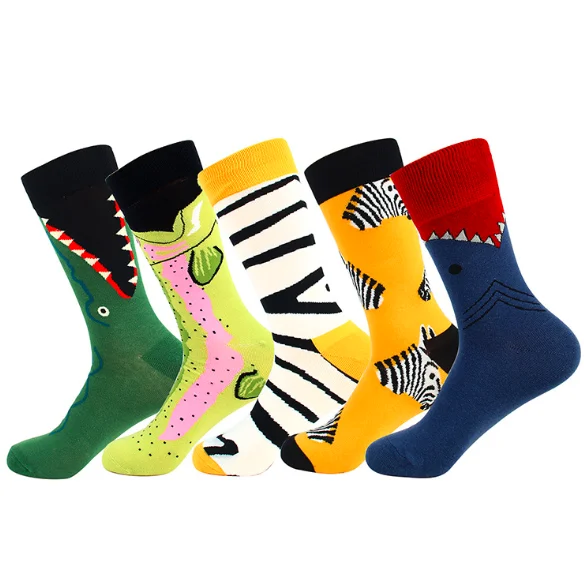 Personalize Alligator/Crocodile Green Mens Crew Socks Woman