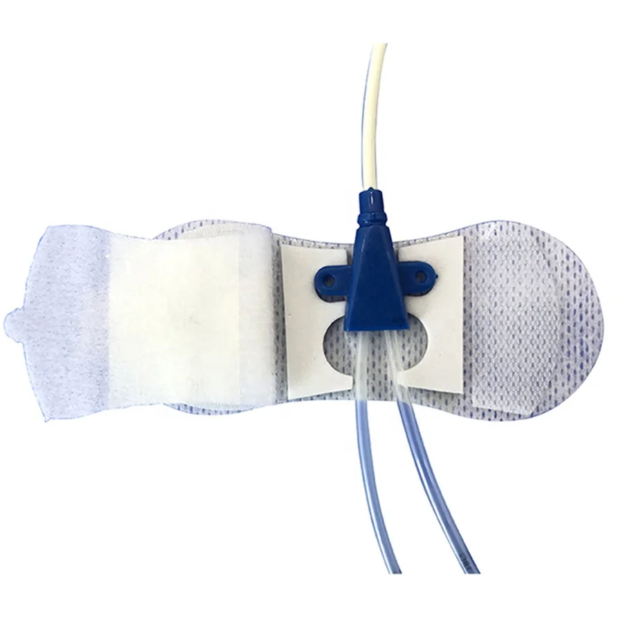 Disposable Hospital PICC Central Venous Catheter Fixing Splunace Non-woven I.V Lock Surgical Dressing 3.5x9cm