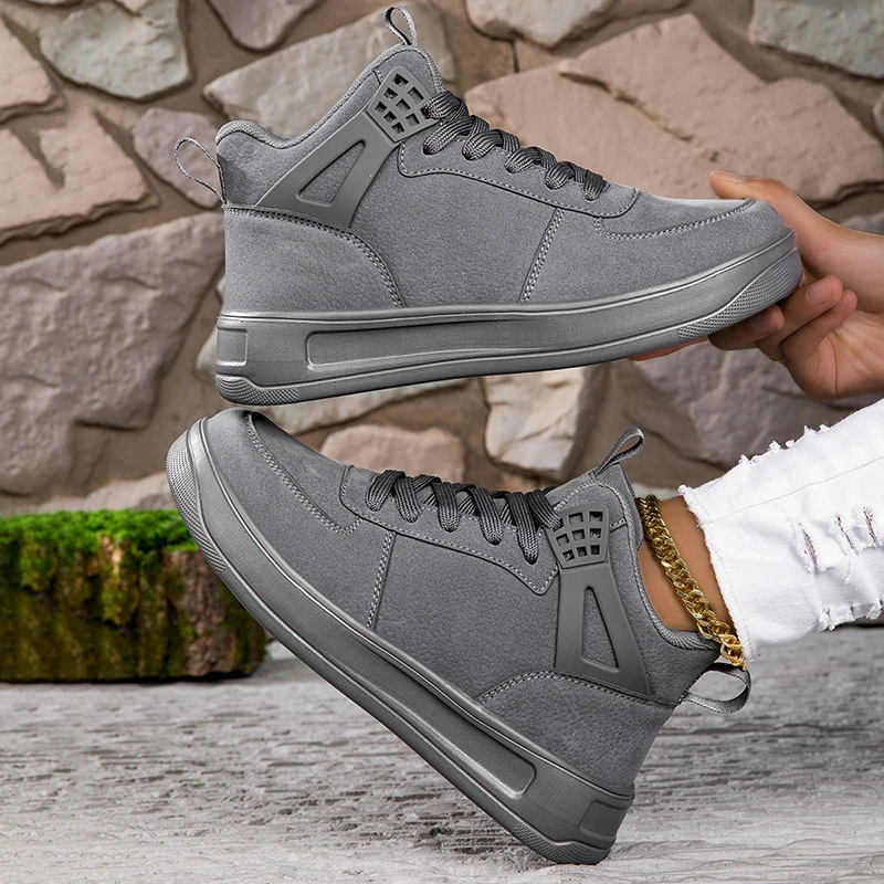 Wholesale British Style Big Size Formal Suede Casual Lace Up Men Shoes Lightweight Comfortable Breathable Walking Sneakers