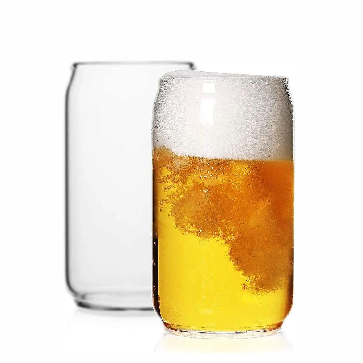 16 oz can shaped beer glass cup classic beer glasses tumbler cup cocktail  iced coffee glass mug