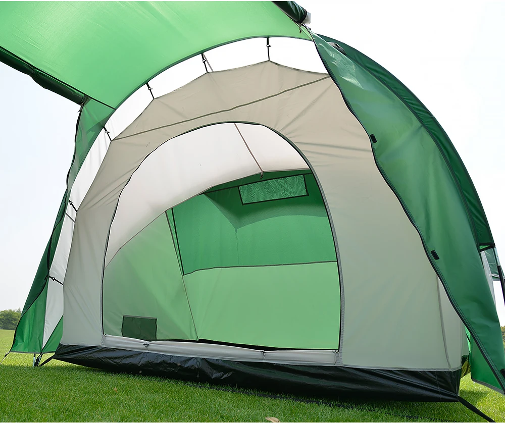 Glamping Tunnel Tent 3 Rooms Waterproof Large Family Outdoor Camping Tents