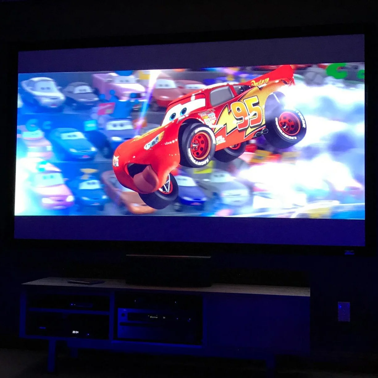 96-inch 2.35:1 Fixed Frame Sound Transparent Projector Screen Television 4K Acoustic Screen